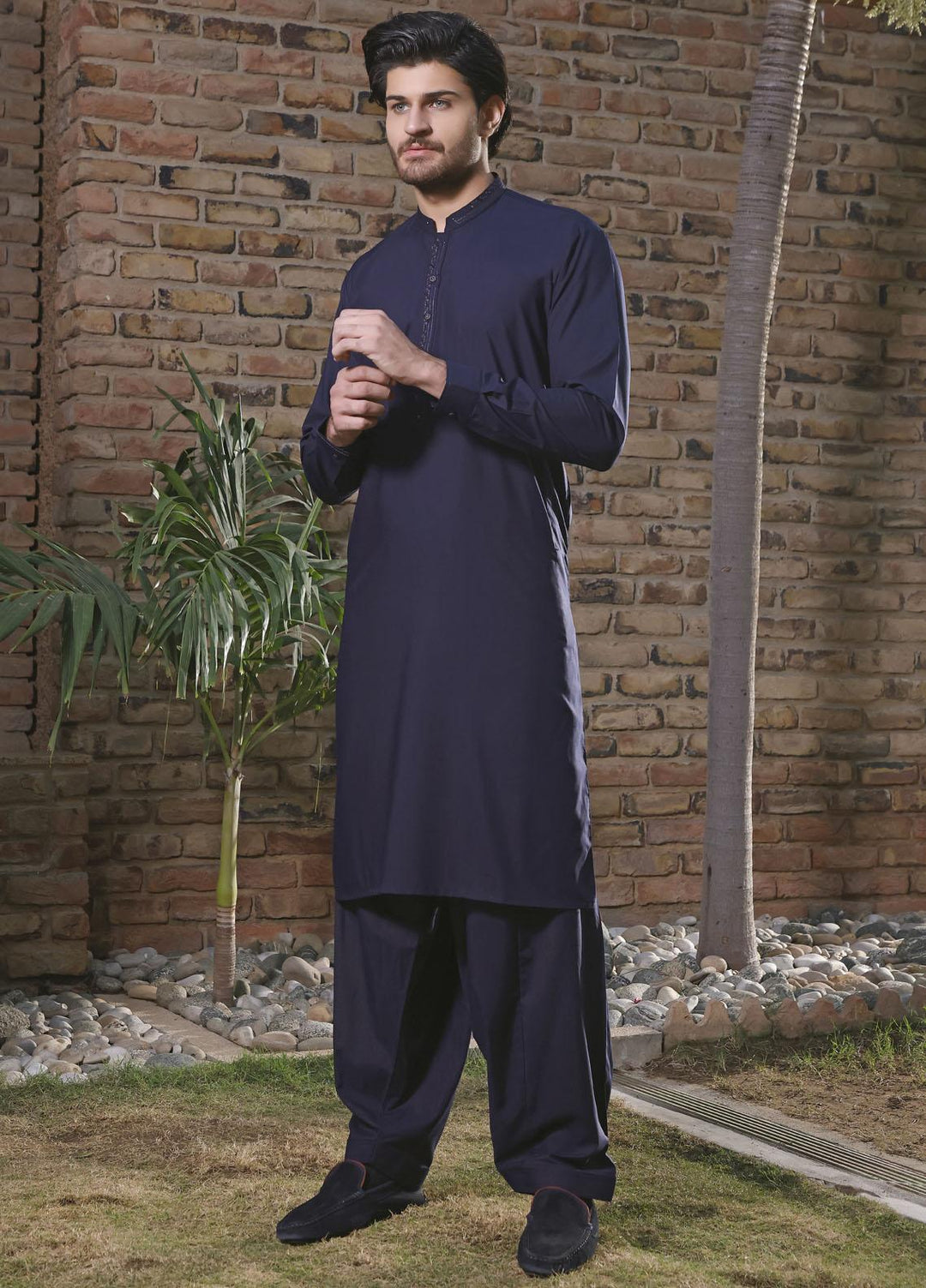 The Great Master (TGM) Wash N Wear Formal Shalwar Kameez for Men - TGM22MS-3 Pacific Blue