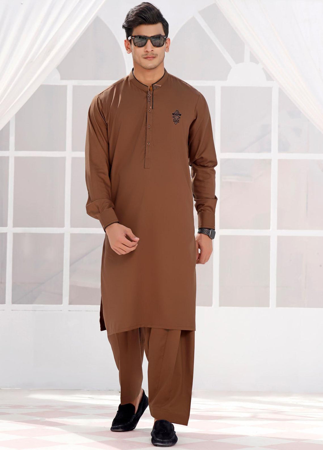 The Great Master (TGM) Wash N Wear Formal Men Shalwar Kameez -  TGM22MS-3 Tawny