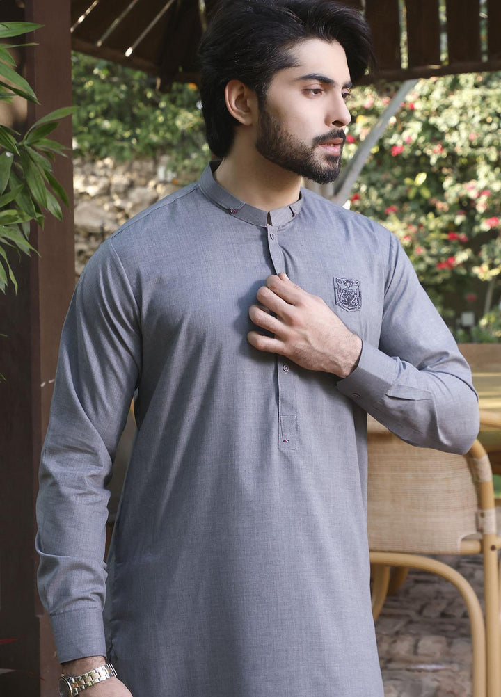 The Great Master (TGM) Wash N Wear Formal Shalwar Kameez for Men -  TGM22MKS Silver Storm