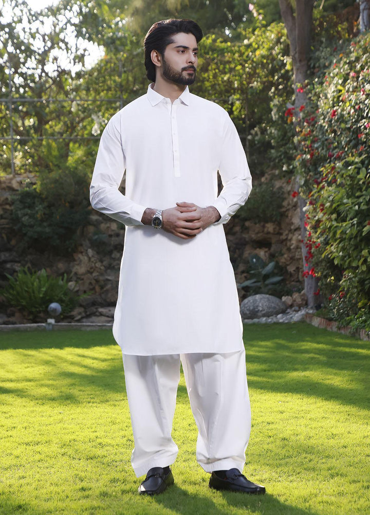 The Great Master (TGM) Cotton Formal Men Shalwar Kameez -  TGM22MKS Natural White