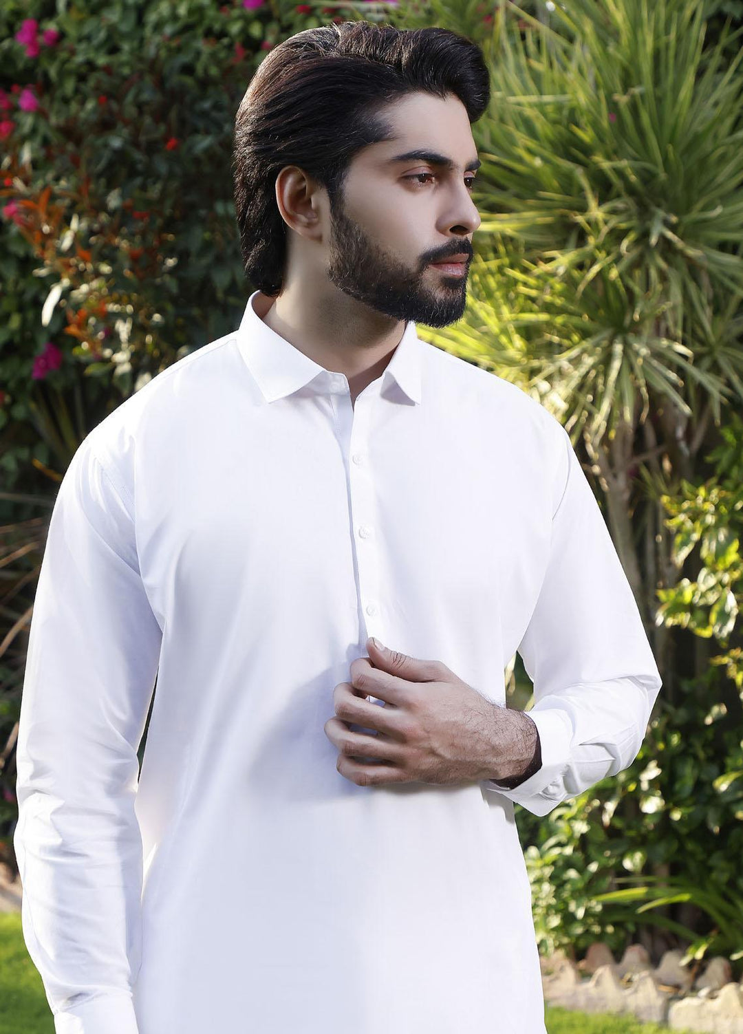The Great Master (TGM) Cotton Formal Men Shalwar Kameez -  TGM22MKS Natural White