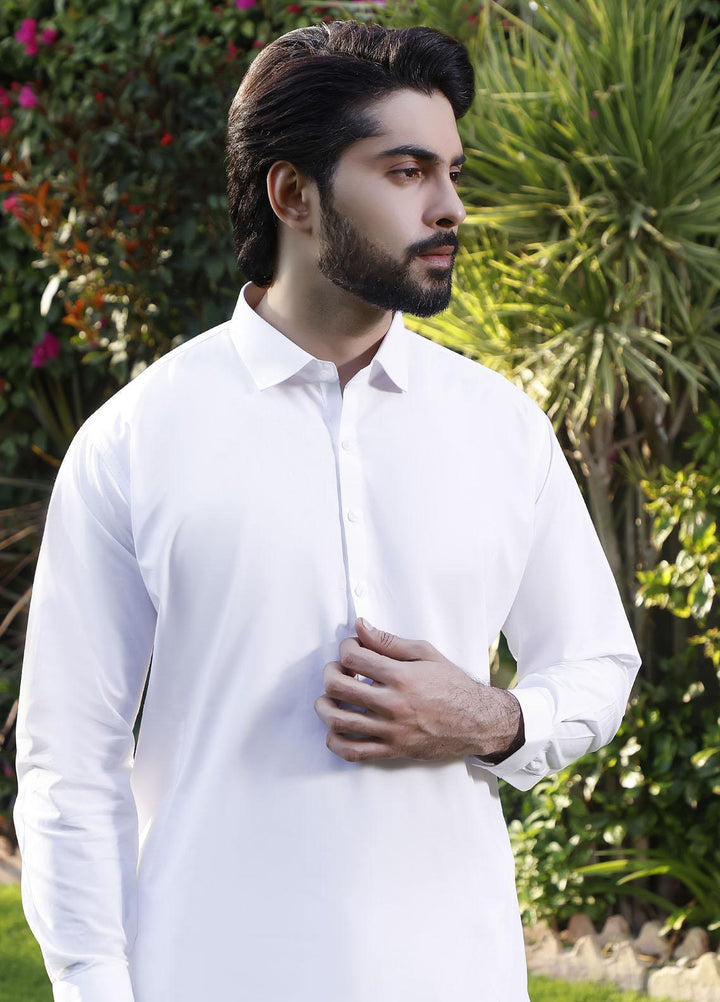 The Great Master (TGM) Cotton Formal Men Shalwar Kameez -  TGM22MKS Natural White