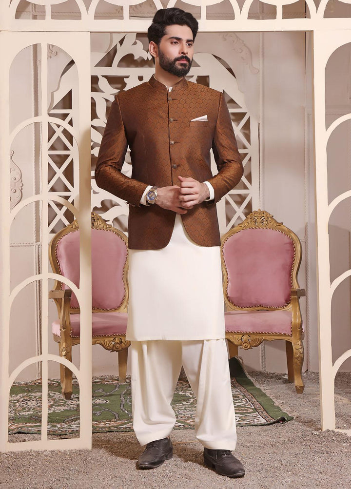 The Great Master (TGM) Jamawar Festive Prince Coat for Men -  TGM22PC Prince Coat - 1