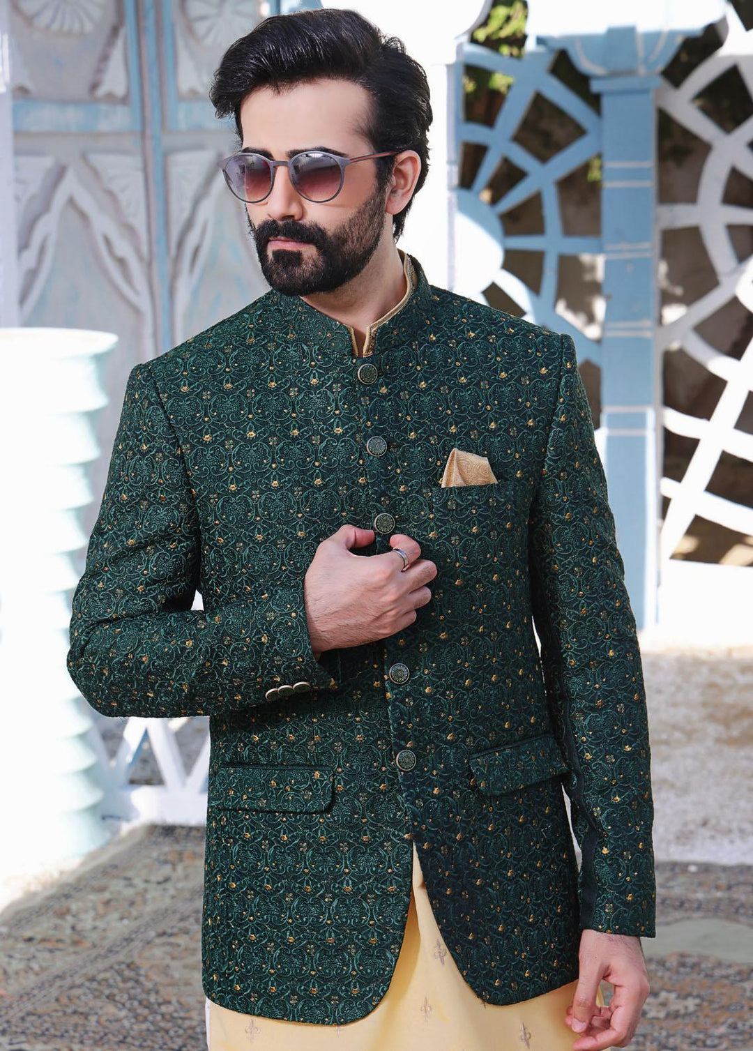 The Great Master (TGM) Jamawar Formal Prince Coat for Men -  Prince Coat-69