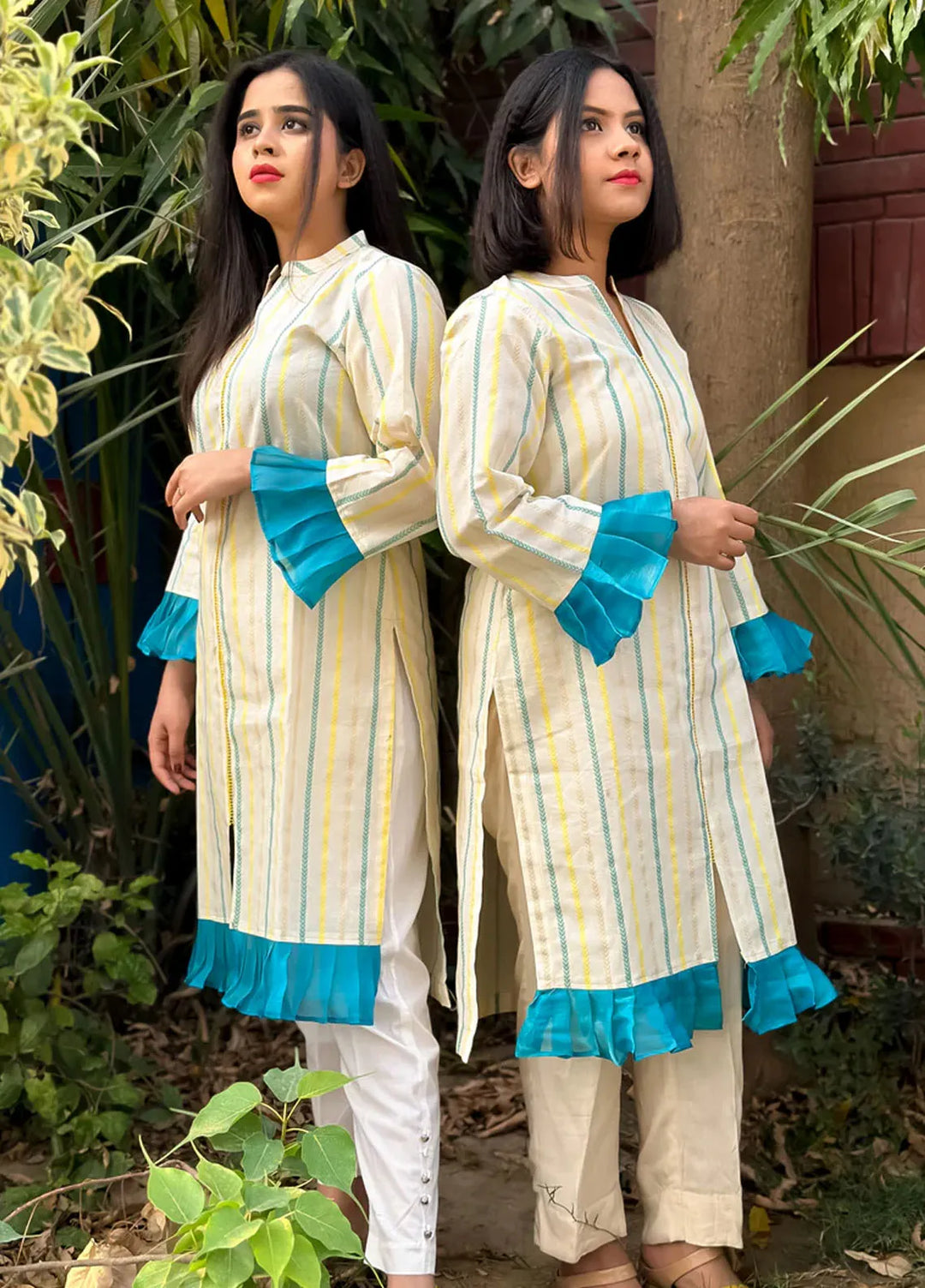 The Girl Store Pret Casual Jacquard Kurti Tropical Kurta