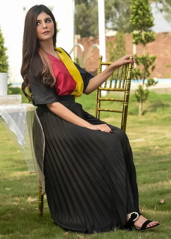 The Girl Store Pret Casual Raw Silk  Kurti Blush Sunset Shirt