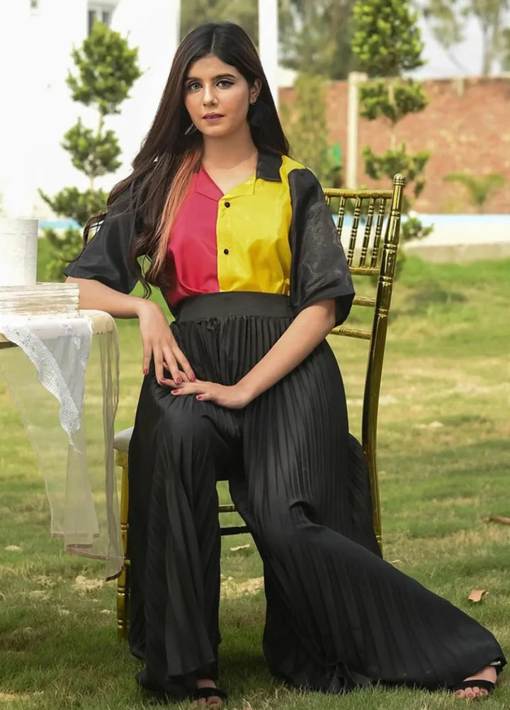 The Girl Store Pret Casual Raw Silk  Kurti Blush Sunset Shirt