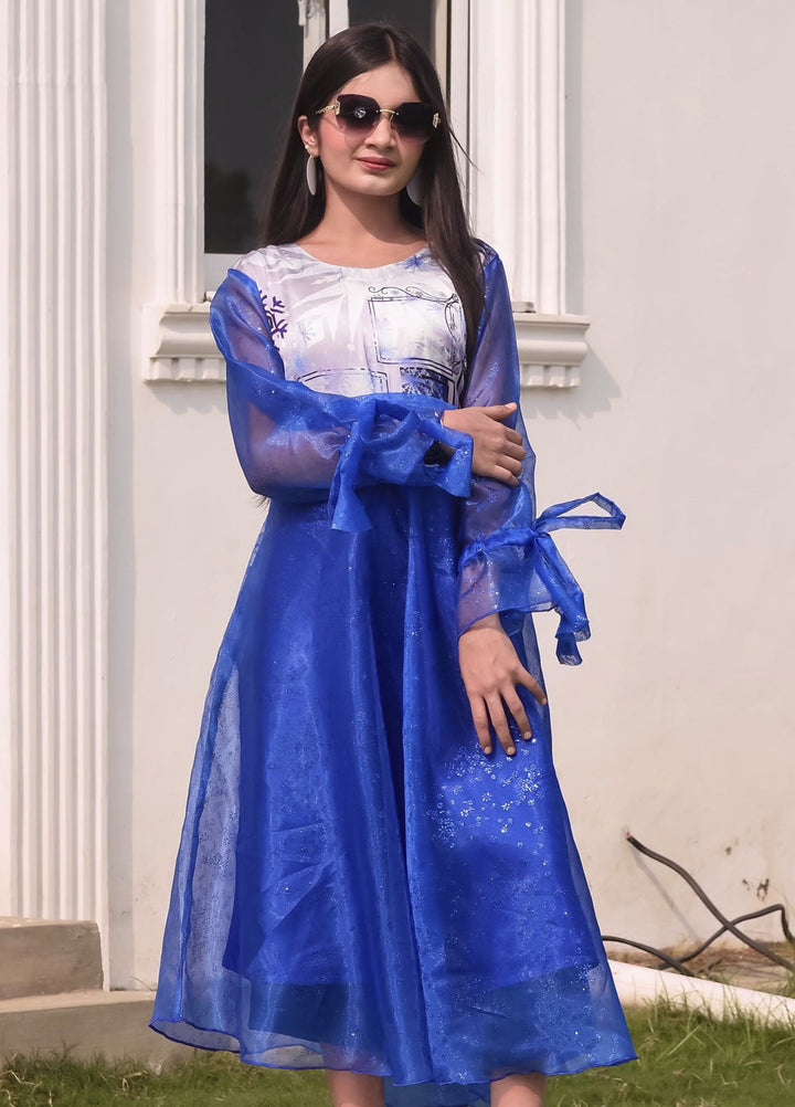 The Girl Store Pret Embroidered Shimmer Organza 1 Piece Frozen Fever Gown