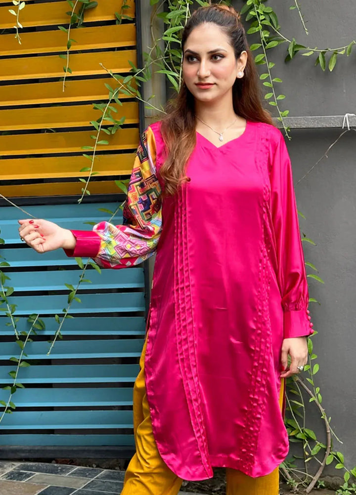 The Girl Store Pret Silk Kurti Prismatic