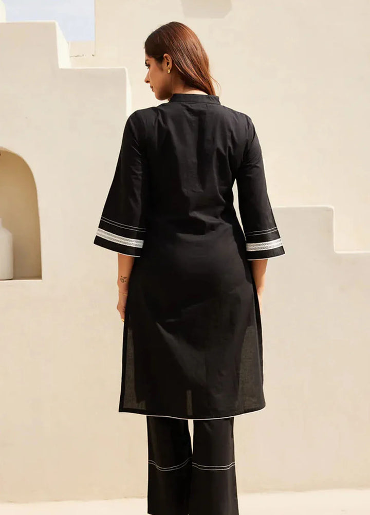 The Girl Store Pret Solid Linen 2 Piece Suit Raven