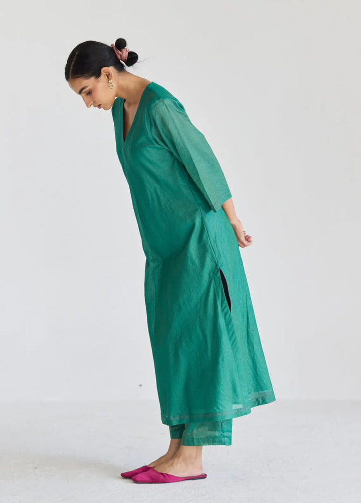 The Girl Store Pret Casual Khaddar 2 Piece Suit Persian Green