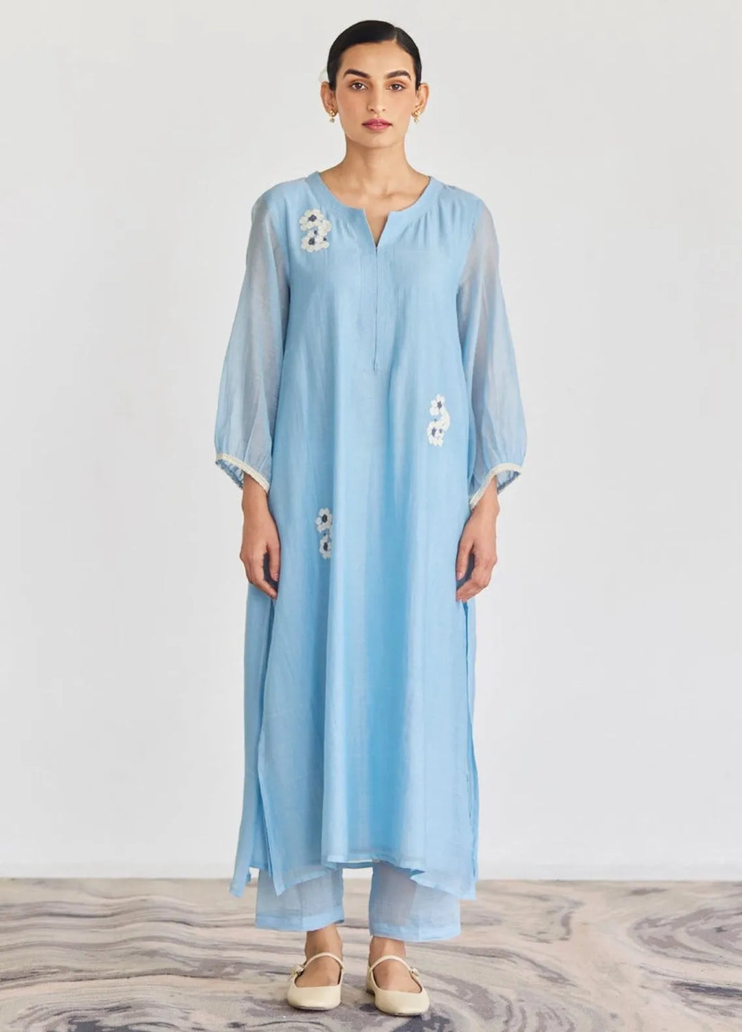 The Girl Store Pret Casual Khaddar 2 Piece Suit Sky