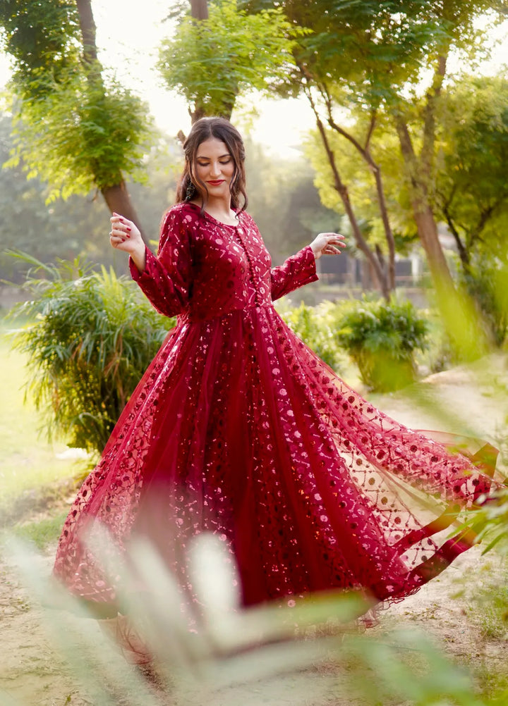 The Girls Store Pret Embroidered Net 3 Piece Suit Evelyn