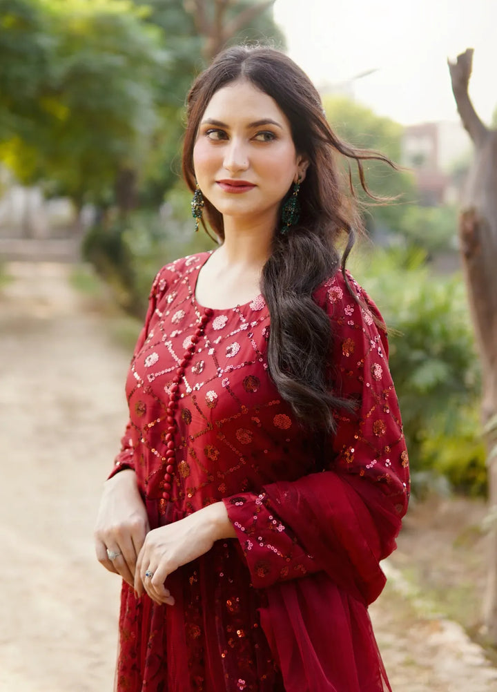 The Girls Store Pret Embroidered Net 3 Piece Suit Evelyn