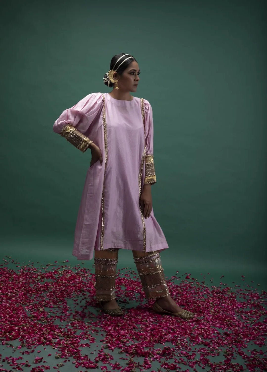 The Girls Store Pret Solid Raw Silk 2 Piece Suit Zareen