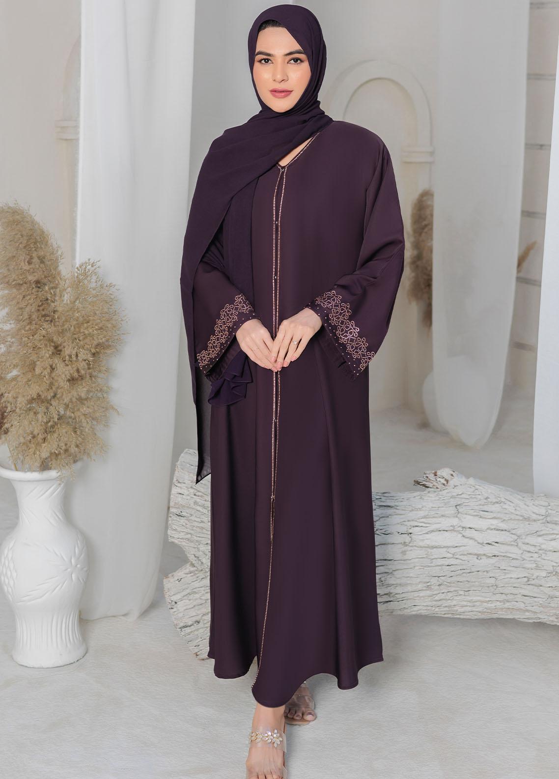 The Great Master (TGM)  Hareer Front Open Style Abaya Amna