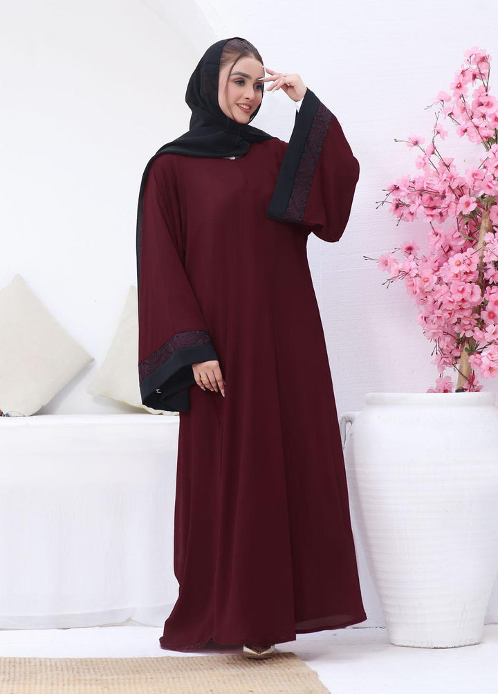 The Great Master (TGM)  Chiffon Front Closed Style Abaya Irsa