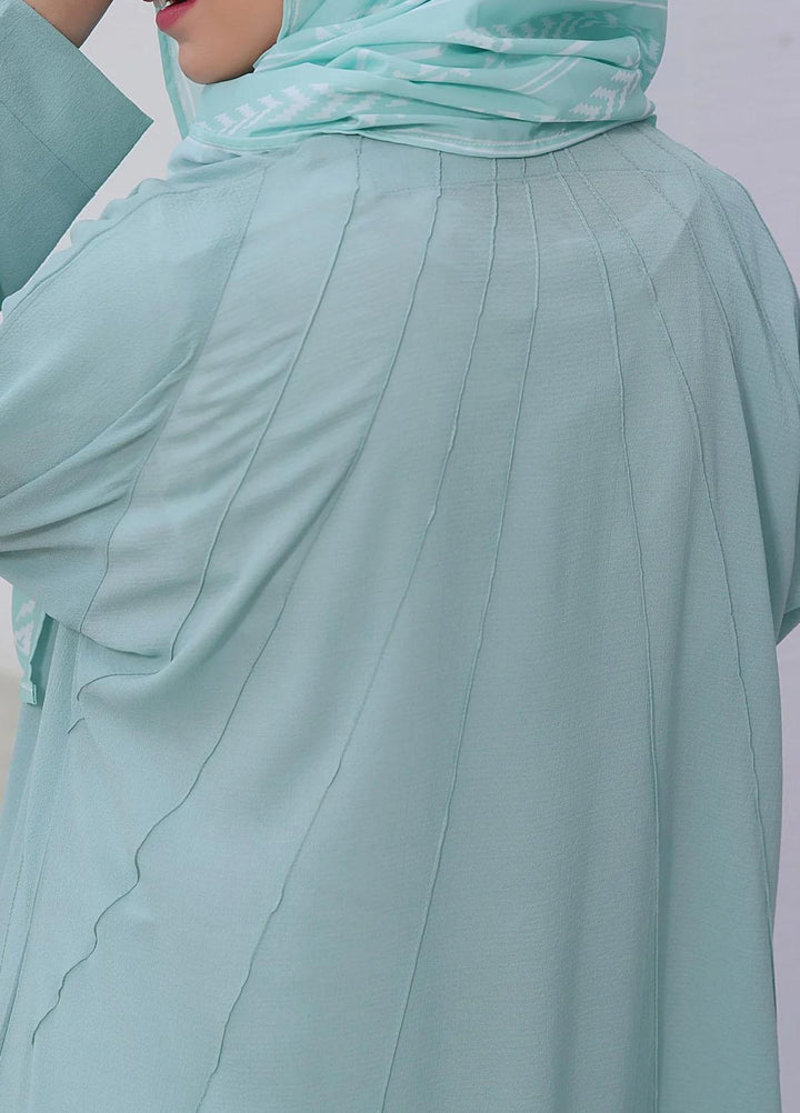 The Great Master (TGM)  Nida Front Closed Style Abaya Minty Breeze