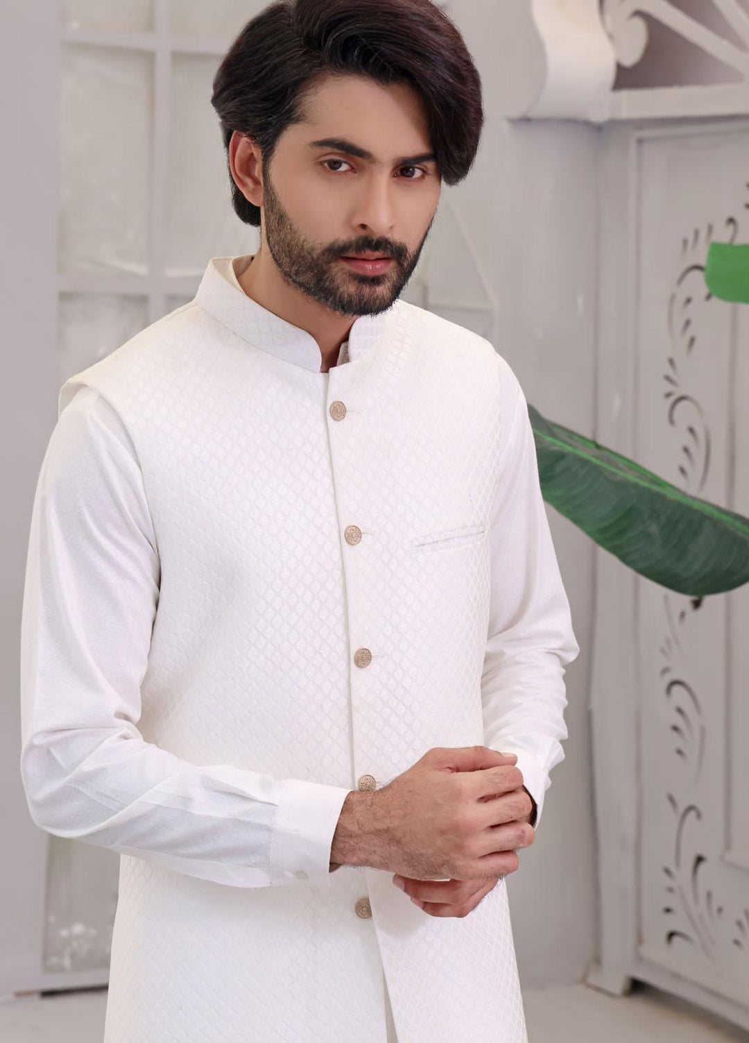 The Great Master (TGM) Missouri Formal Waistcoat for Men - TGM22MW White Lead