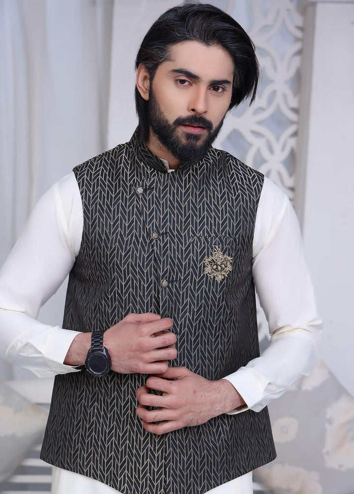 The Great Master (TGM) Atlas Festive Waistcoat for Men -  Buckwheat