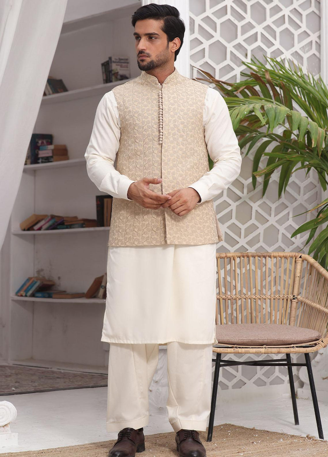 The Great Master (TGM) Satin Formal Men Waistcoat -  TOASTED PECAN