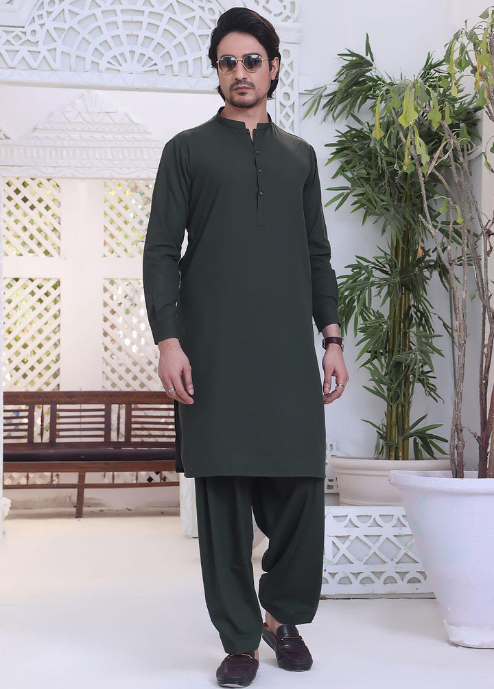 The Great Master (TGM) Atlas Festive 3 Piece Waistcoat Suit for Men -  Basil Green