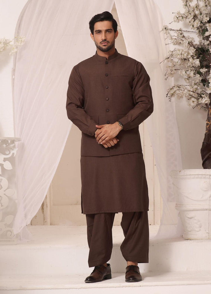 The Great Master (TGM) Blended Formal 3 Piece Suit for Men -  Sandy Elegance