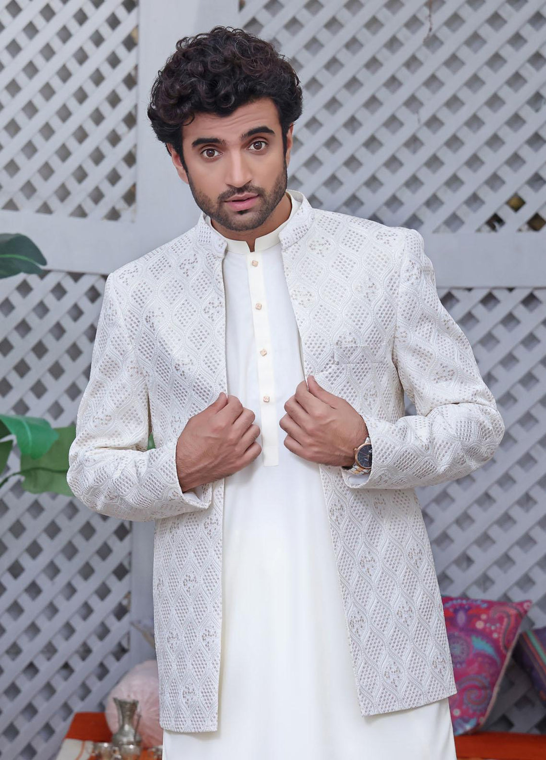 The Great Master (TGM) Jamawar Festive Prince Coat for Men -  Prince Coat 61