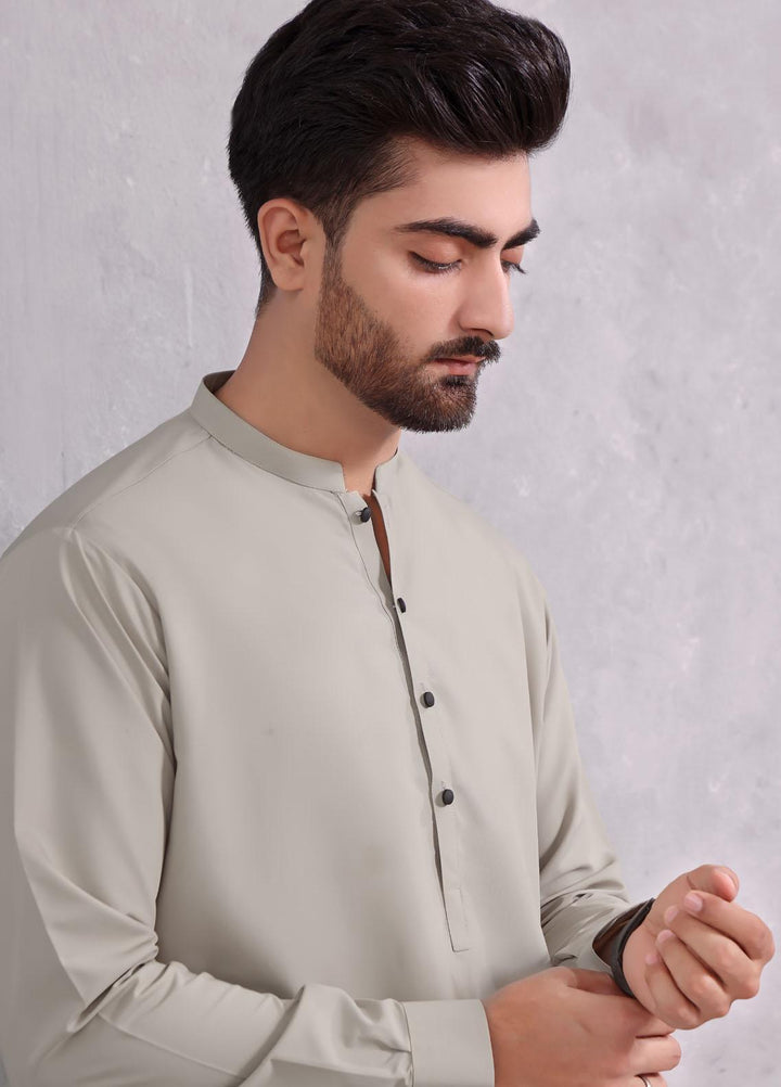 The Great Master (TGM) Wash N Wear Formal Men Kameez Shalwar with Waistcoat -  TGM22MS Iceberg