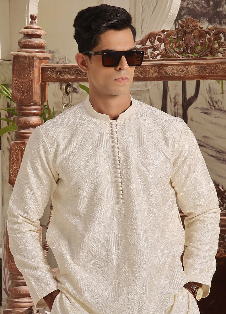 The Great Master (TGM) Cotton Silk Formal Men 3 Piece Suit -  Prince Coat 90