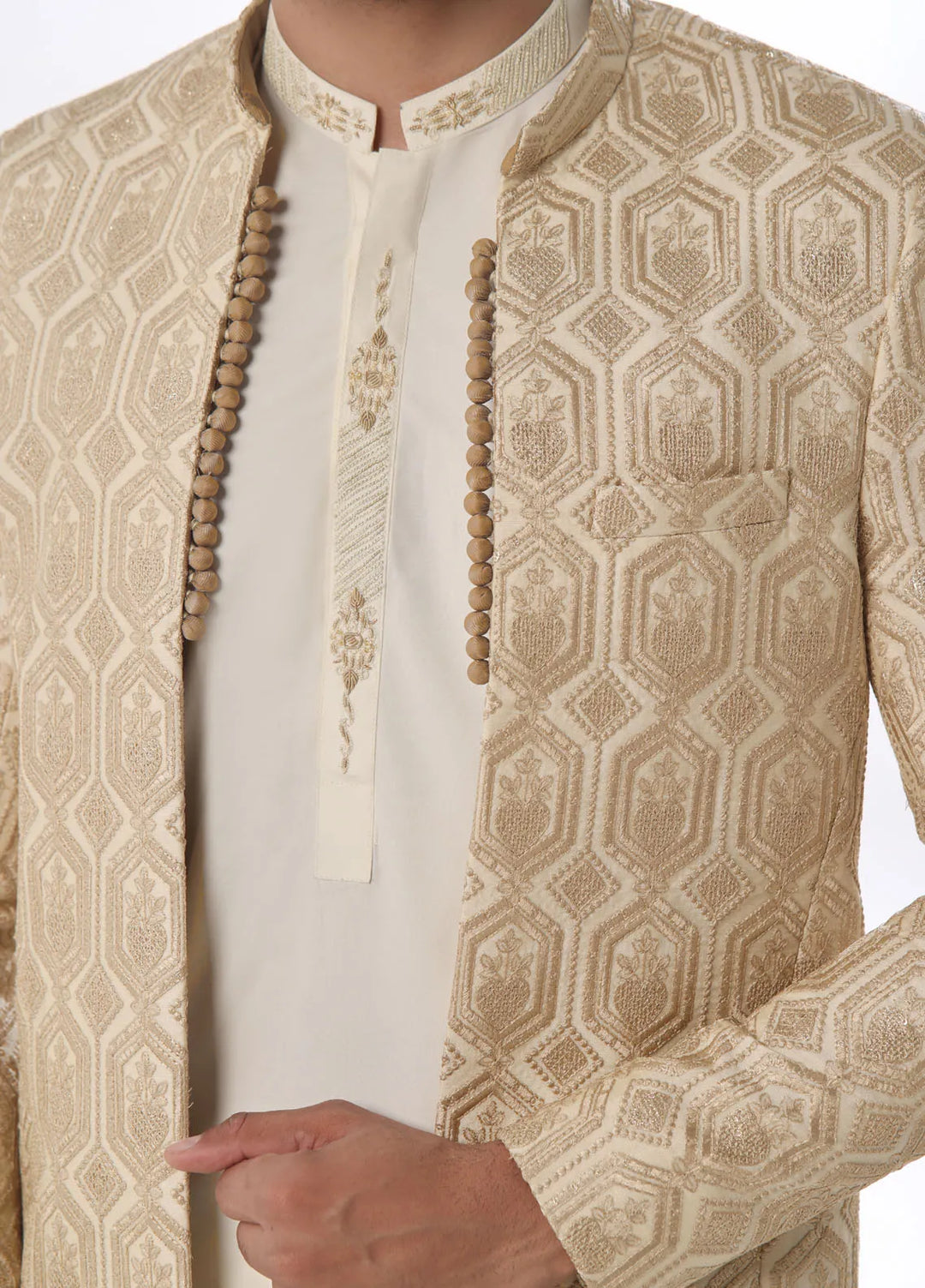 The Great Master TGM Embroidered Men Prince Coat - Prince Coat 99