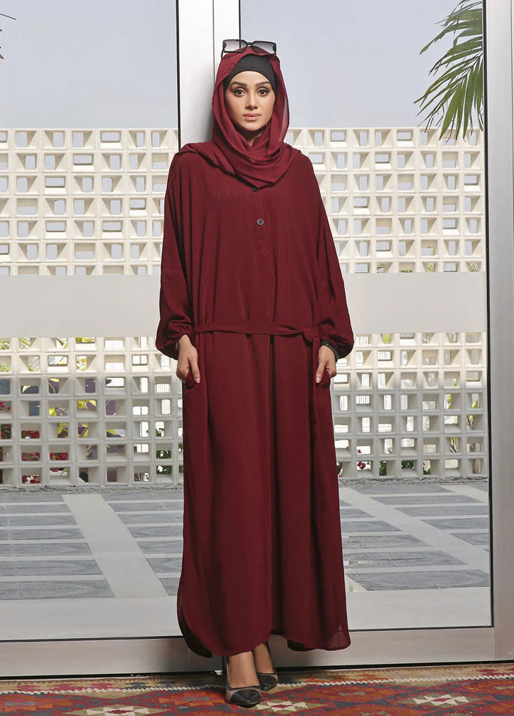 The Great Master (TGM)  Georgette Front Open Style Abaya Aafia
