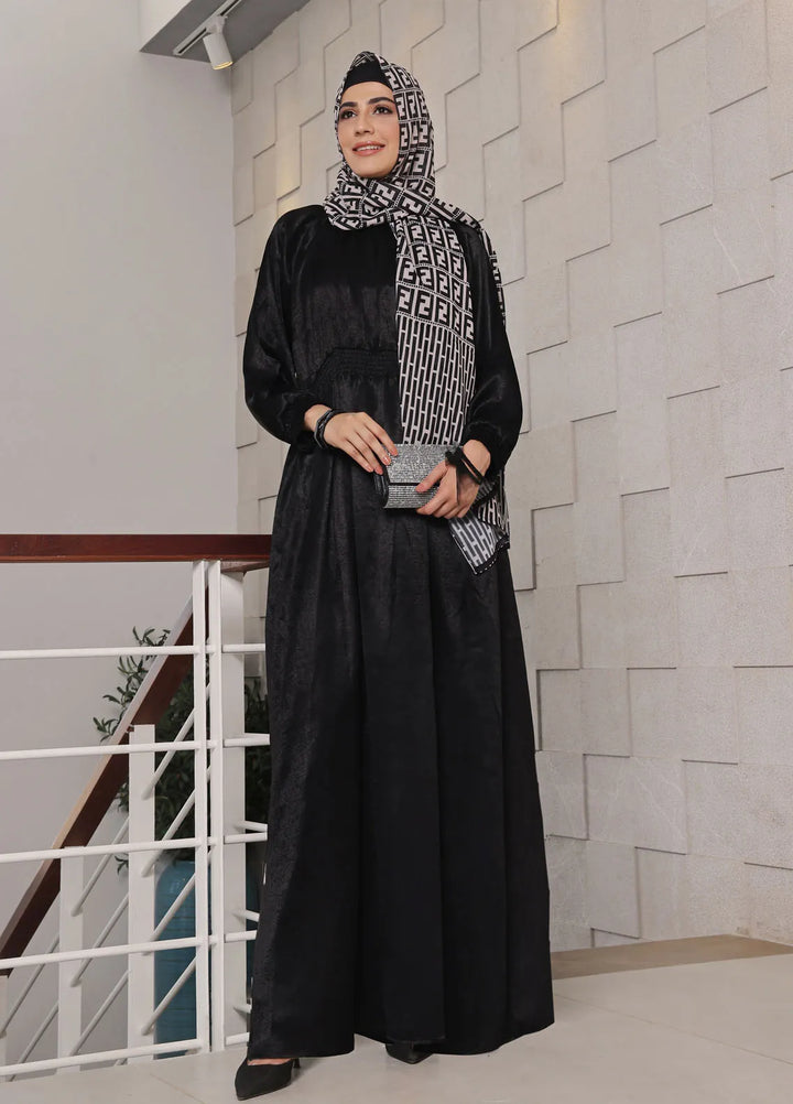 The Great Master (TGM)  Georgette Front Open Style Abaya Aiza