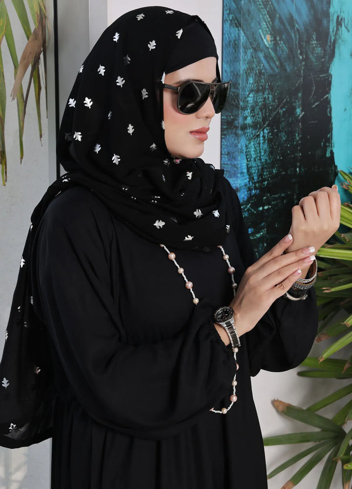 The Great Master (TGM)  Georgette Front Open Style Abaya Dusk Diva