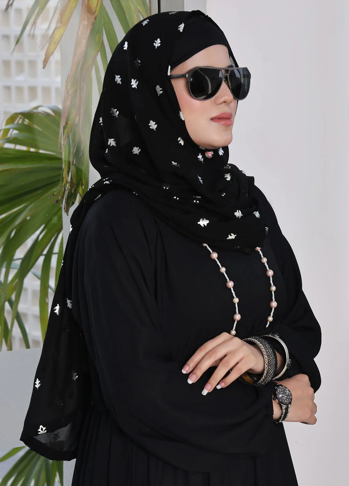 The Great Master (TGM)  Georgette Front Open Style Abaya Dusk Diva
