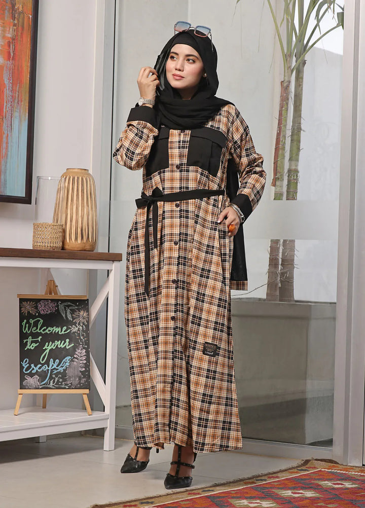 The Great Master (TGM)  Lawn Front Open Style Abaya Farisha