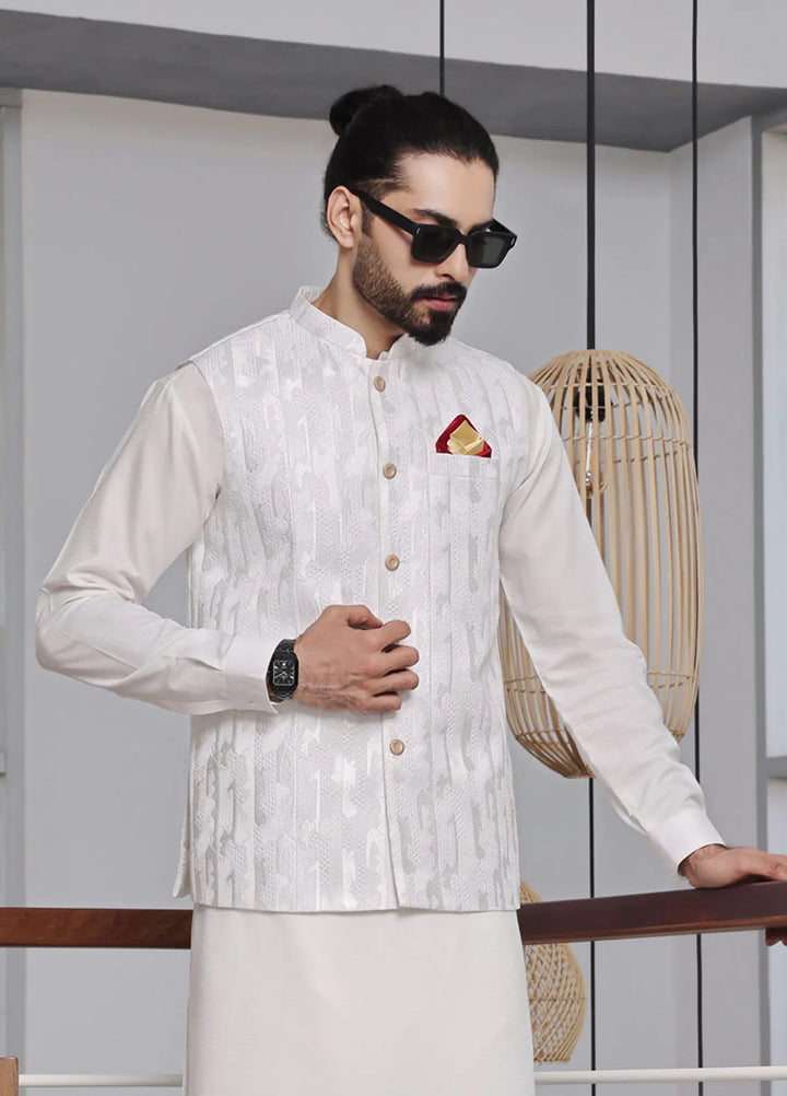 The Great Master (TGM) Paper Cotton Formal Men Waistcoat - Frost Swirl