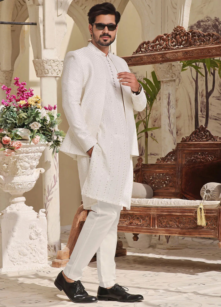 The Great Master (TGM) Raw Silk Formal Men 3 Piece Suit -  Prince Coat 91