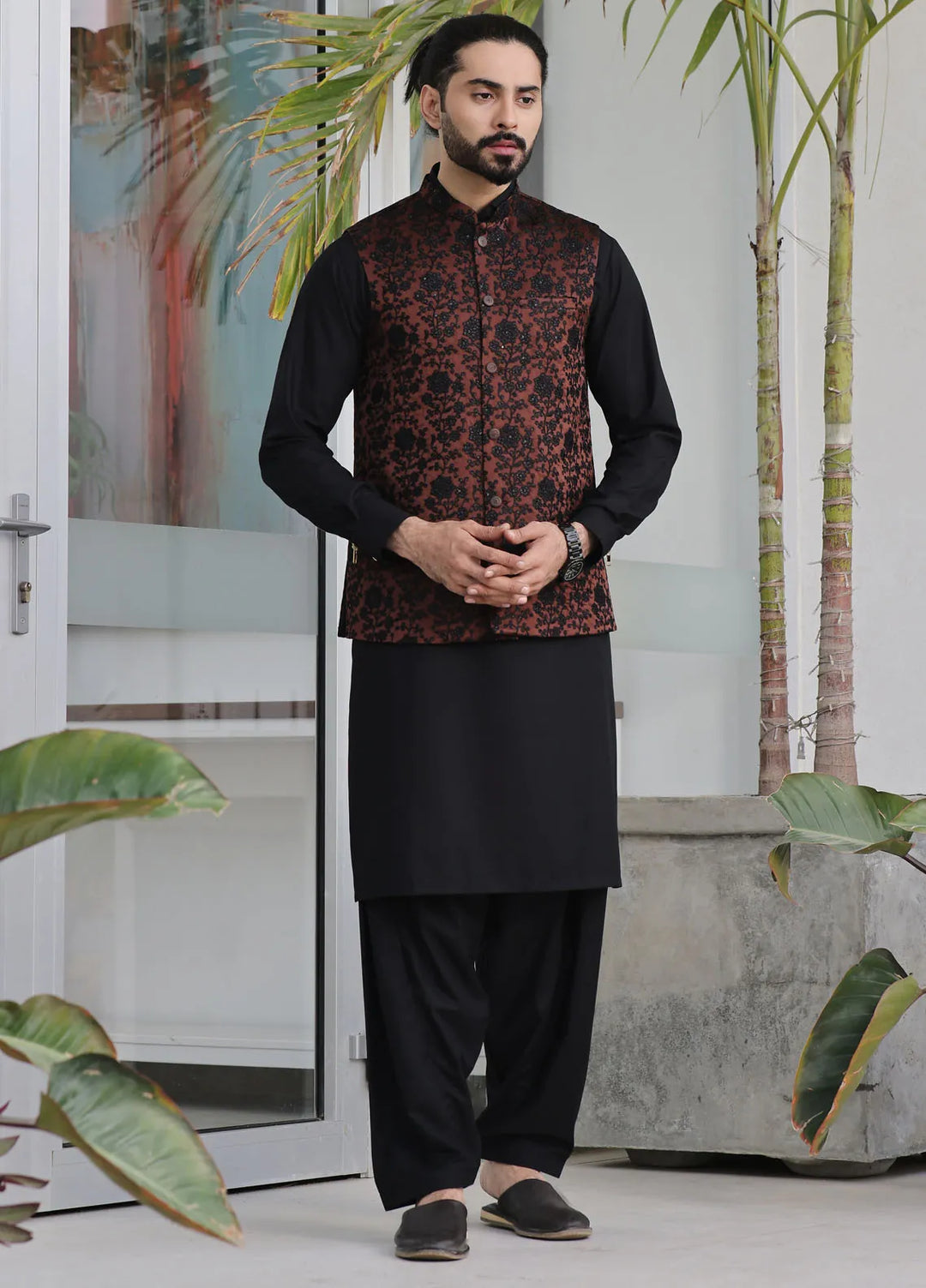 The Great Master (TGM) Silk Formal Men Waistcoat - Java Jazz