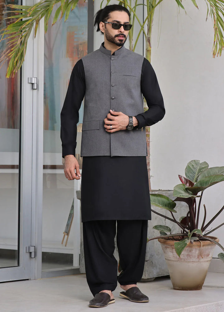 The Great Master (TGM) Suiting Formal Men Waistcoat - Charcoal Charm