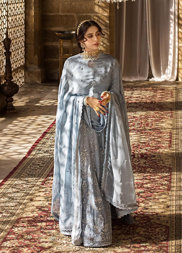 The Mughal Queen by Asim Jofa Embroidered Chiffon Suits Unstitched 3 Piece AJ23MQ AJMQ-08 - Eid Collection