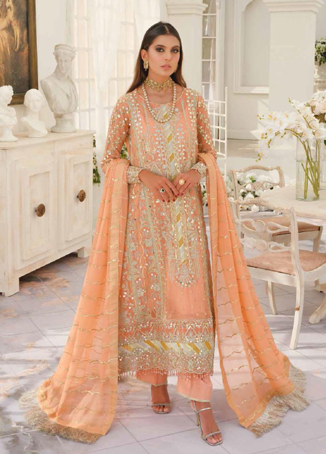 The Royal Mansion by Freesia Embroidered  Suits Unstitched 3 Piece FRE22RM FFD-0078 Leilani - Wedding Collection