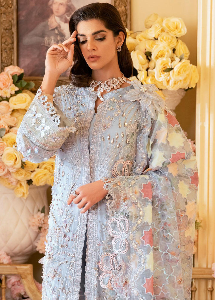 The Royal Palace By Nureh Embroidered Chiffon Suits Unstitched 3 Piece NU23RP NL-49 - Luxury Formal Collection