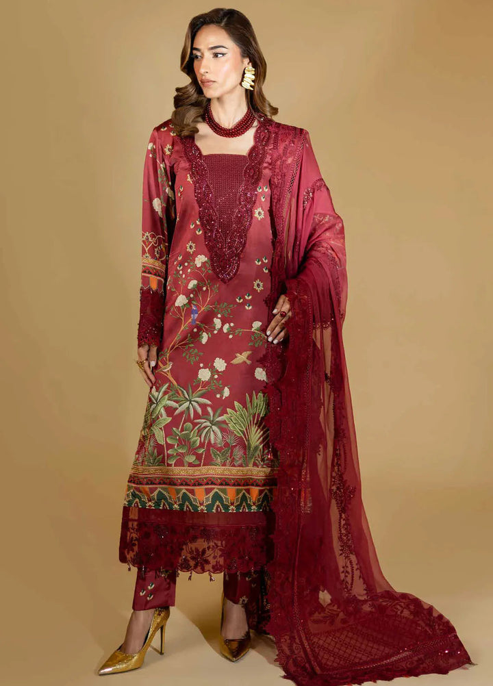 The Silk Edit by Nureh Embroidered Silk Suits Unstitched 3 Piece NU25TSE S-22 - Festive Collection