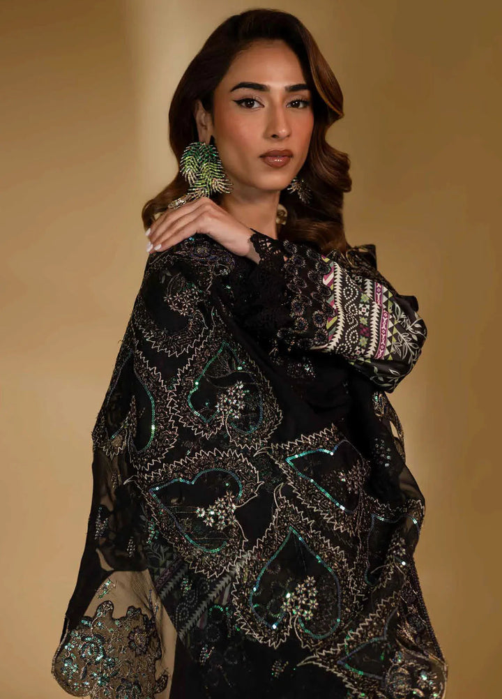 The Silk Edit by Nureh Embroidered Silk Suits Unstitched 3 Piece NU25TSE S-24 - Festive Collection