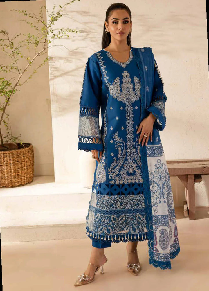 The Summer Garden By Parishay Embroidered Lawn Suit Unstitched 3 Piece PR25TS SG-08 - Summer Collection