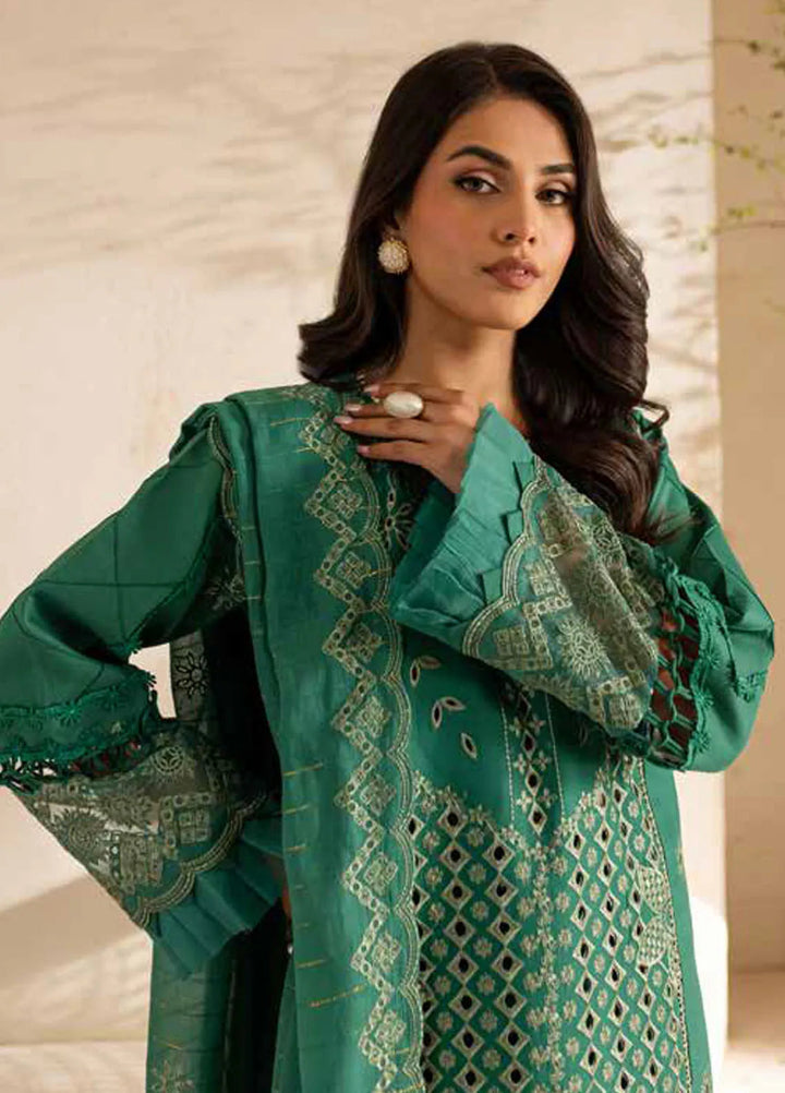 The Summer Garden By Parishay Embroidered Lawn Suit Unstitched 3 Piece PR25TS SG-14 - Summer Collection