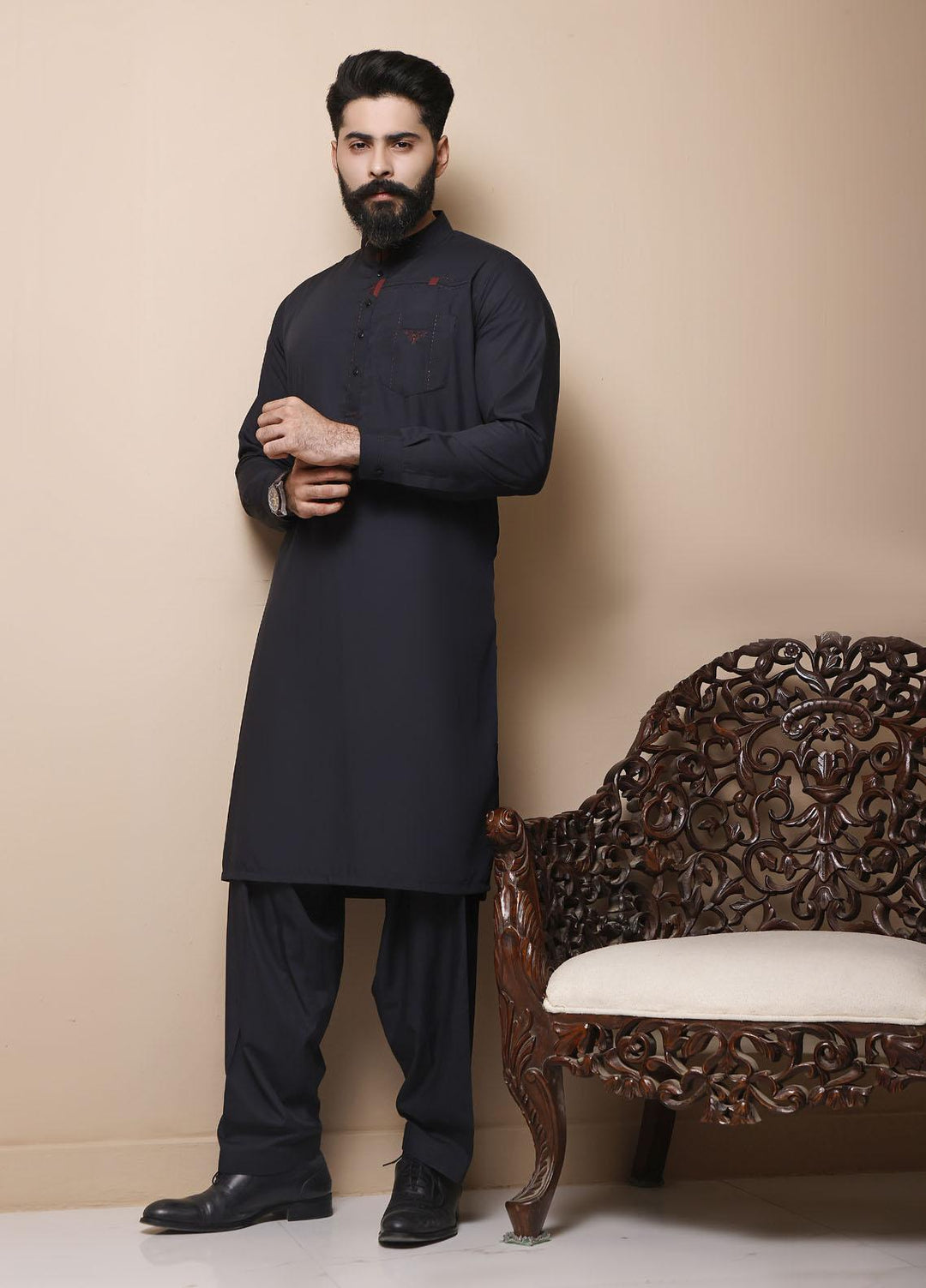 The Great Master (TGM) Wash N Wear Formal Shalwar Kameez for Men - TGM21KS Asher