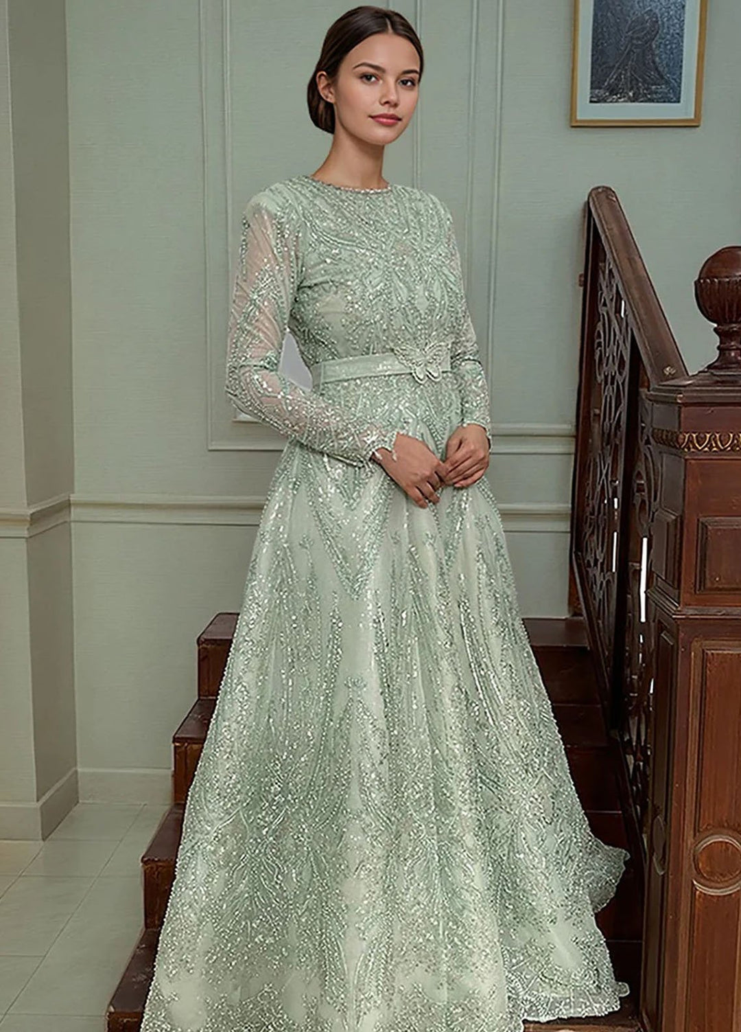 Thread and Motifs Pret Embroidered Net 2 Piece 9751