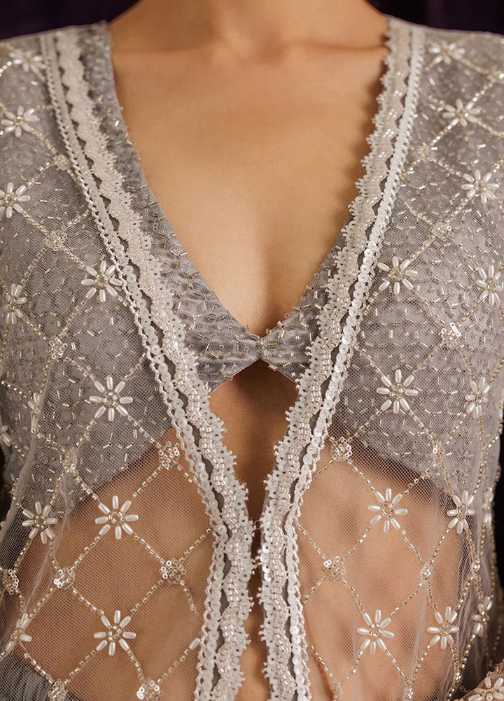 Thread and Motifs Pret Embroidered Net 3 Piece 9496